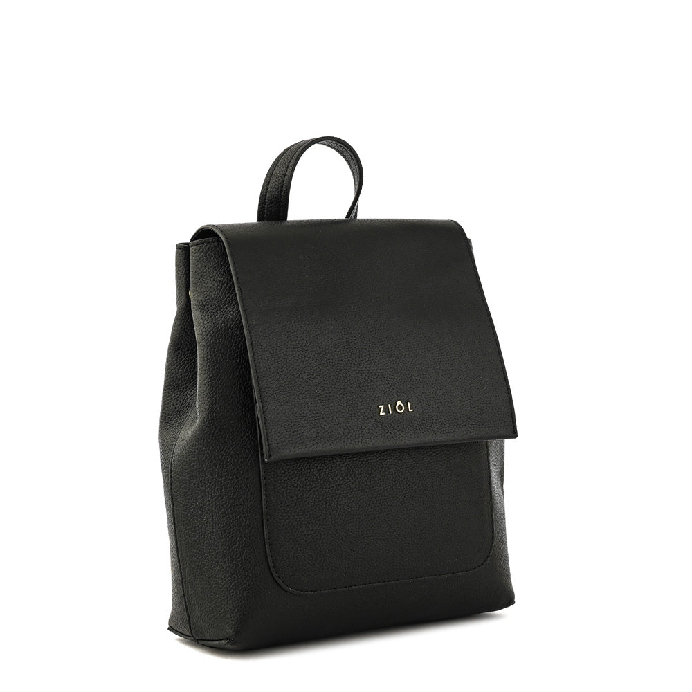 Mochila con tapa callie mediana negro especial
