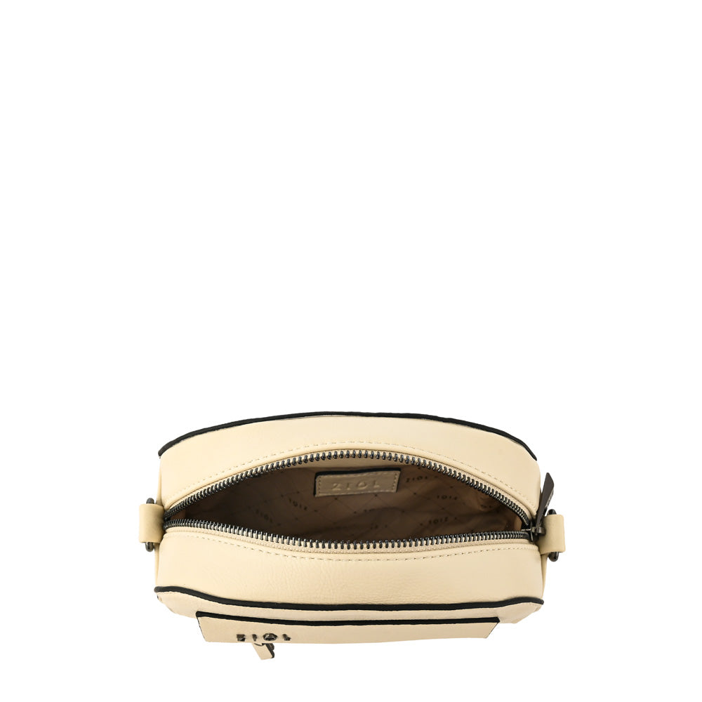 Cartera bandolera kinsley pequeña blanco crudo