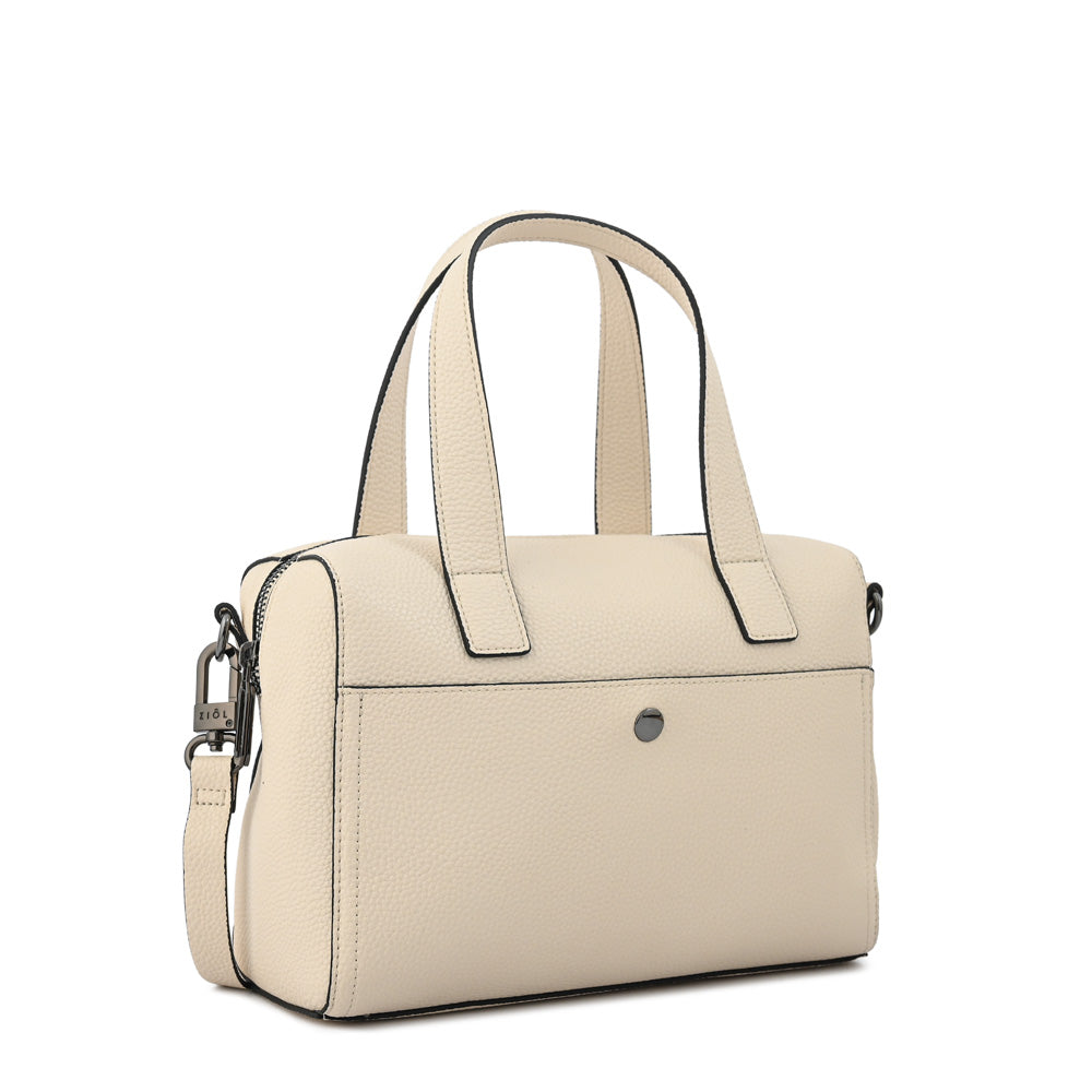 Cartera tote baul sally mediana blanco crudo
