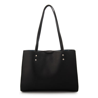 Cartera tote tres divisiones mediana harley negro