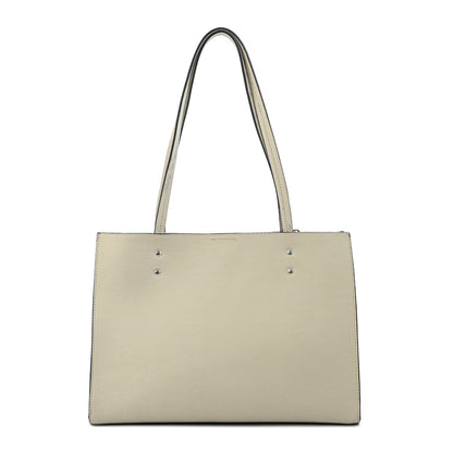 Cartera tote tres divisiones mediana harley blanco crudo