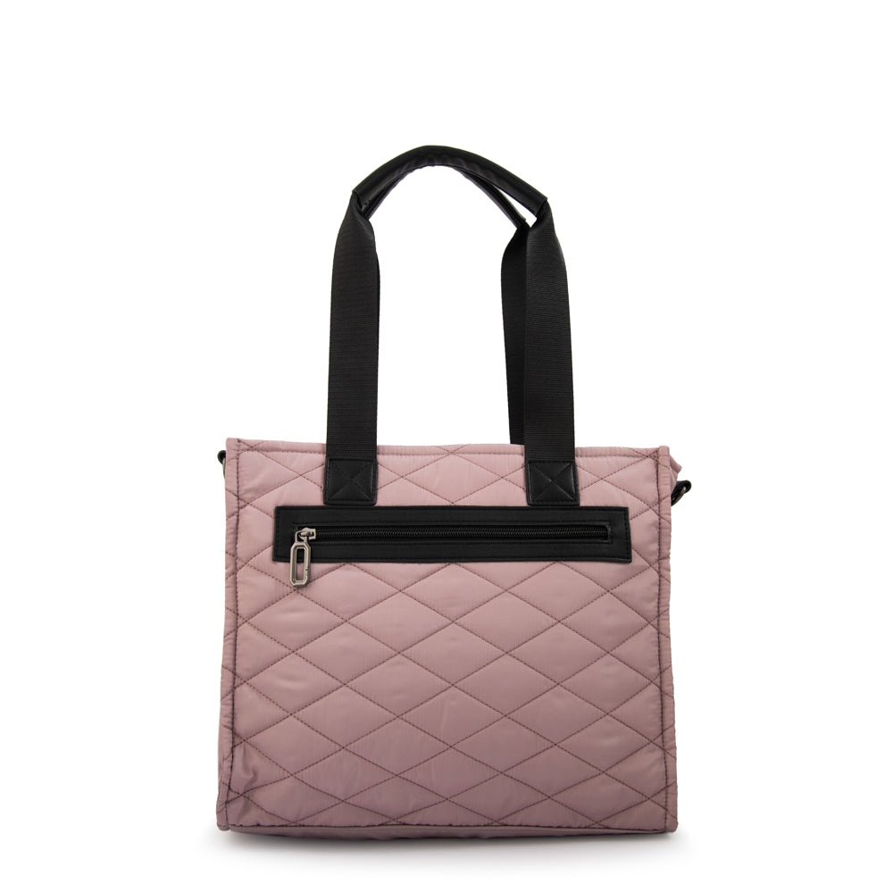 Cartera tote porta notebook cersei rosa viejo