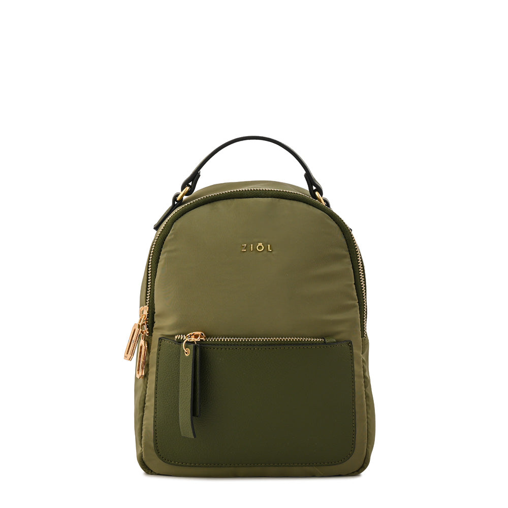 Mochila pequeña daisy verde oliva