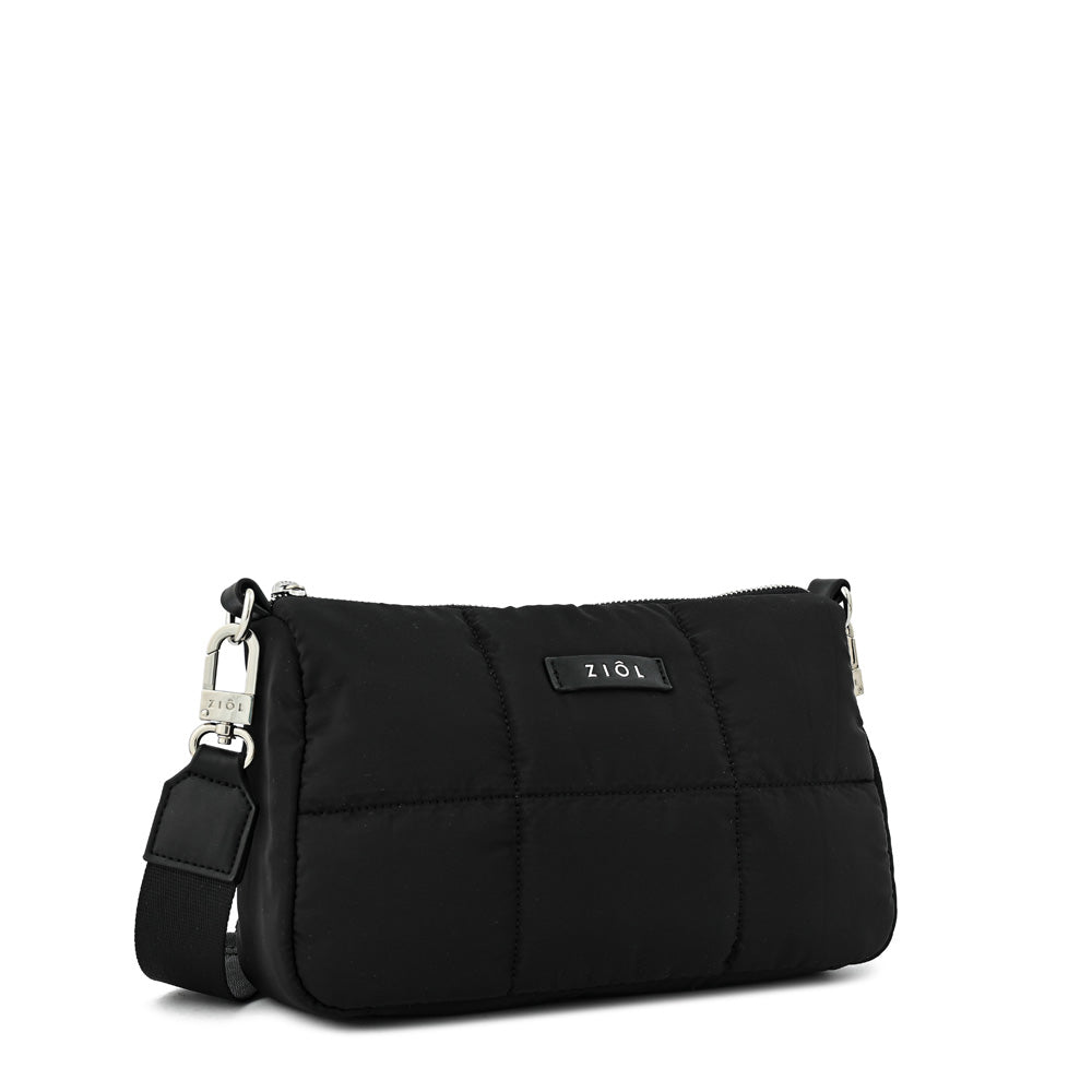 Cartera bandolera mediana nacha negro