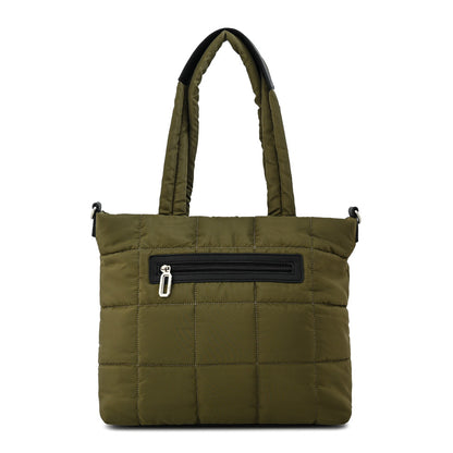 Cartera tote mediana nacha verde oliva