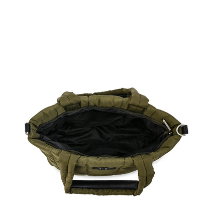 Cartera tote mediana nacha verde oliva