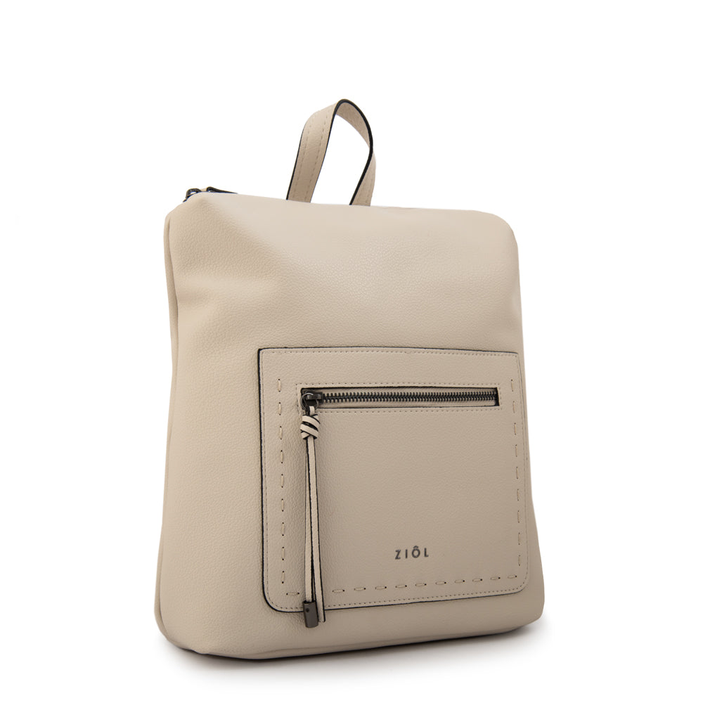 Mochila ingrid mediana blanco crudo