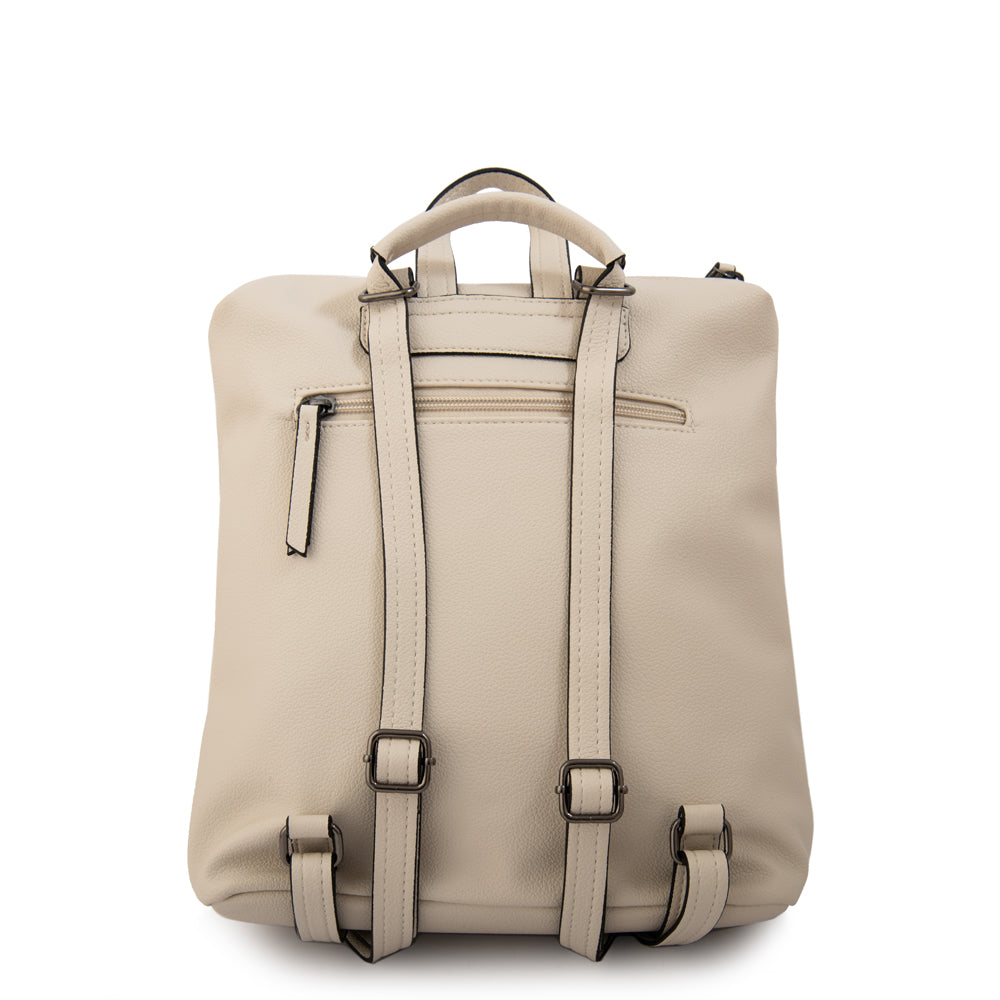 Mochila ingrid mediana blanco crudo