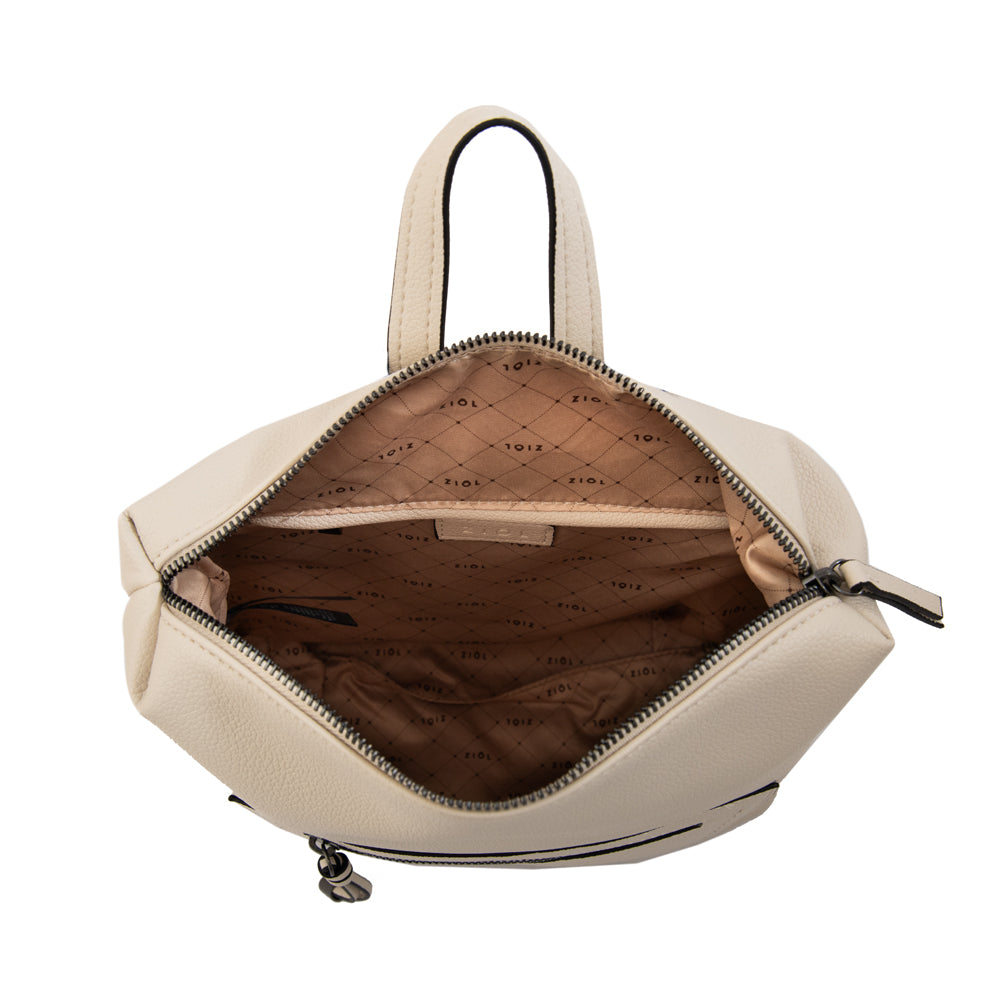 Mochila ingrid mediana blanco crudo