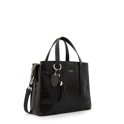 Cartera tote tres divisiones aurora mediana negro especial