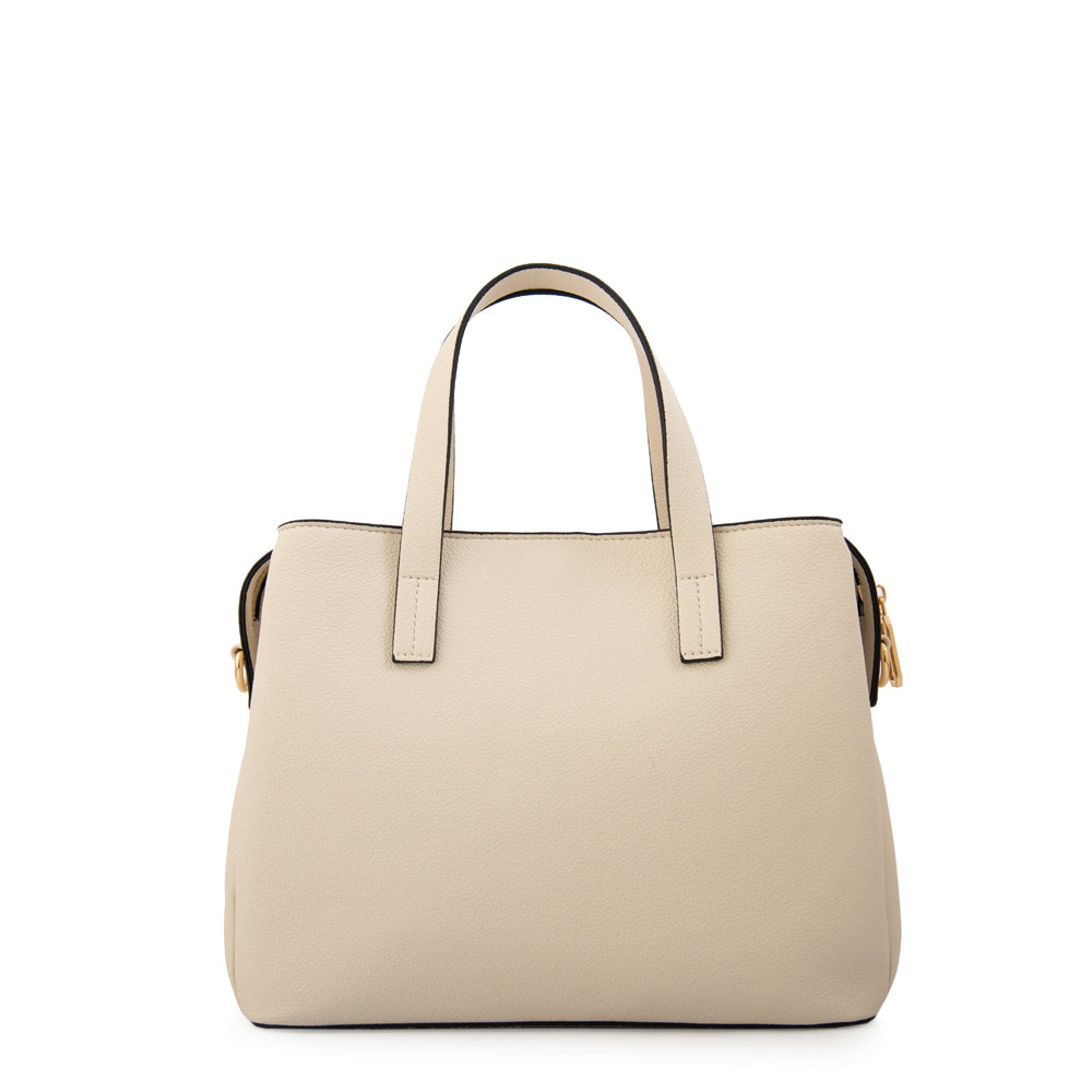 Cartera tote tres divisiones aurora mediana blanco crudo