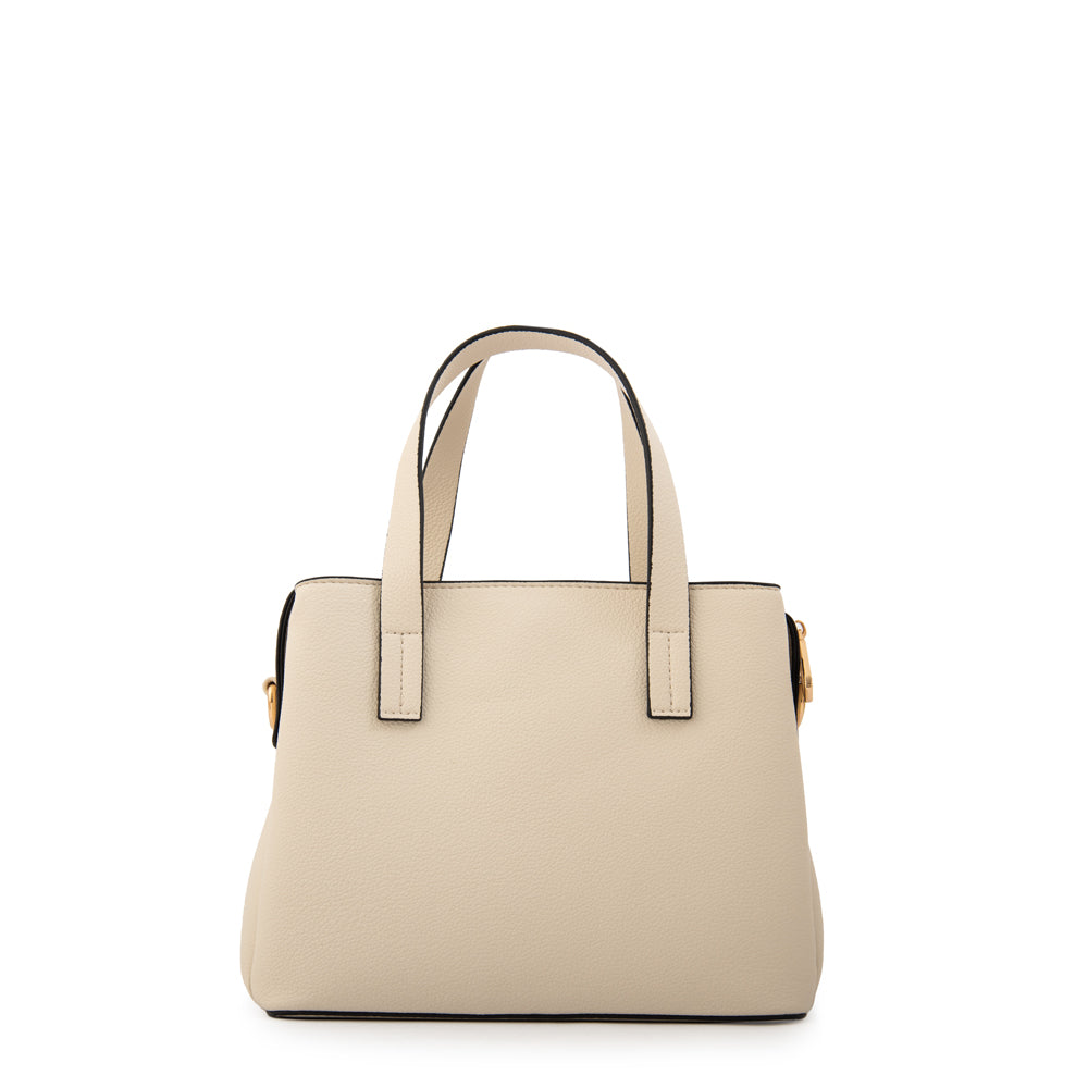 Cartera tote tres divisiones aurora mediana blanco crudo