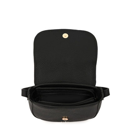 Cartera Bandolera con tapa tyra mediana negro