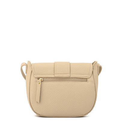 Cartera Bandolera con tapa tyra mediana blanco crudo