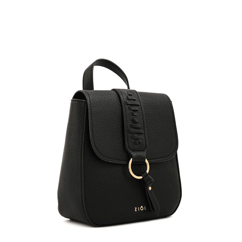 Mochila con tapa tyra pequeña negro