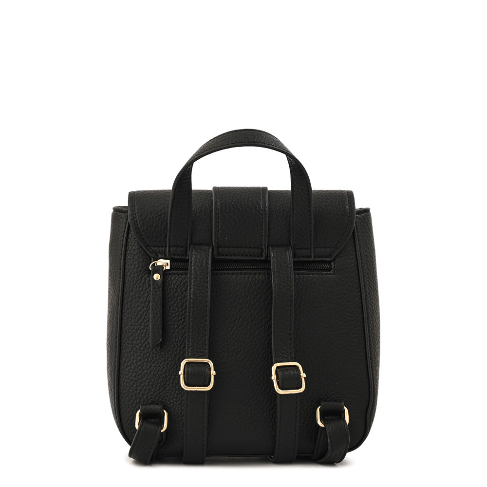 Mochila con tapa tyra pequeña negro