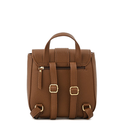 Mochila con tapa tyra pequeña café