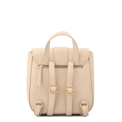 Mochila con tapa tyra pequeña blanco crudo