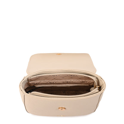 Mochila con tapa tyra pequeña blanco crudo