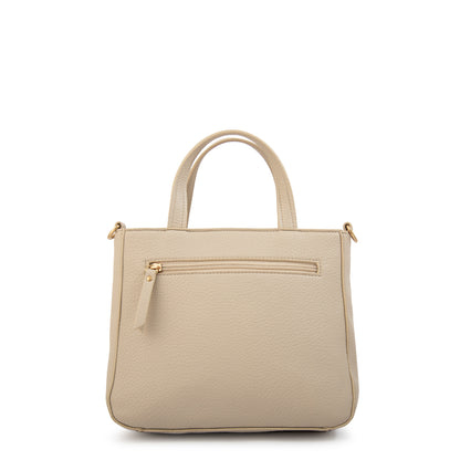Cartera tote tyra pequeña blanco crudo