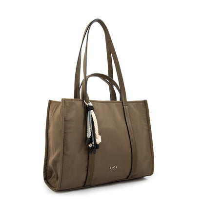 Cartera tote lola mediana verde oliva