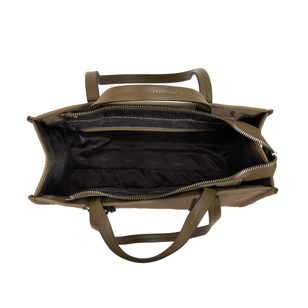 Cartera tote lola mediana verde oliva