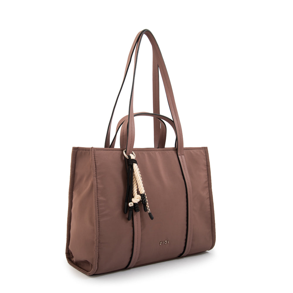 Cartera tote lola mediana rosa viejo