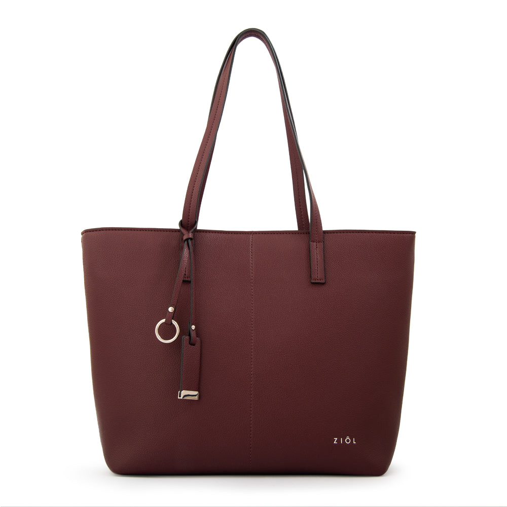 Cartera tote bote izadora grande burdeo