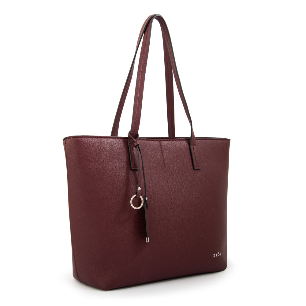 Cartera tote bote izadora grande burdeo