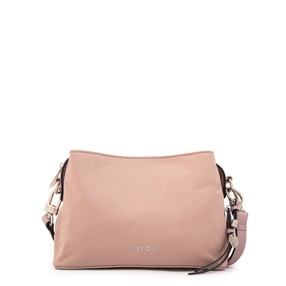 Cartera bandolera antonieta pequeña rosa viejo