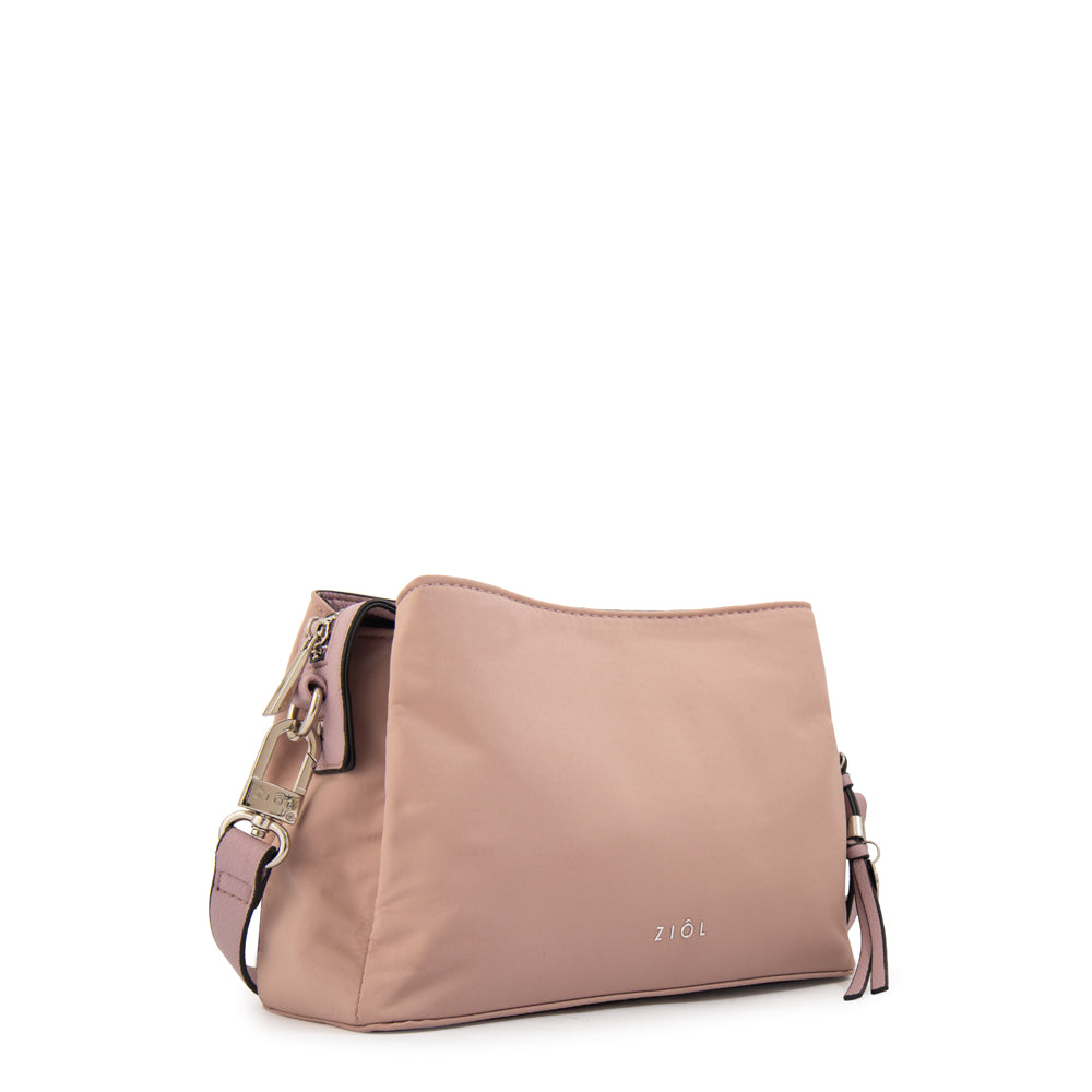 Cartera bandolera antonieta pequeña rosa viejo