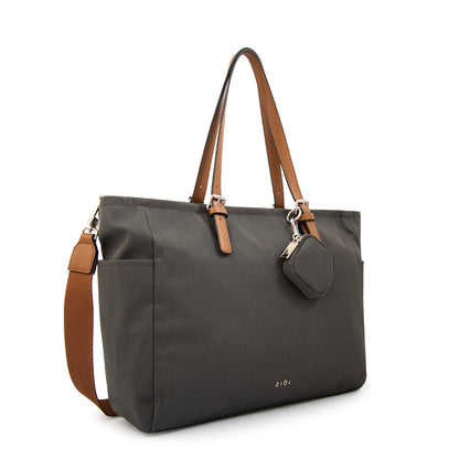 Cartera tote porta notebook marta grande gris oscuro