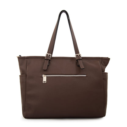 Cartera tote porta notebook marta grande café oscuro