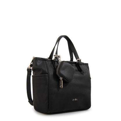 Cartera bandolera con dos asas marta mediana negro