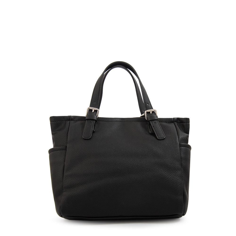 Cartera bandolera con dos asas marta mediana negro