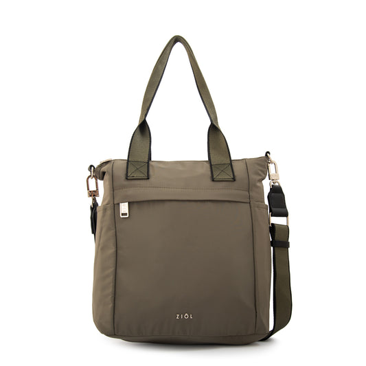 Cartera tote fiona grande verde oliva