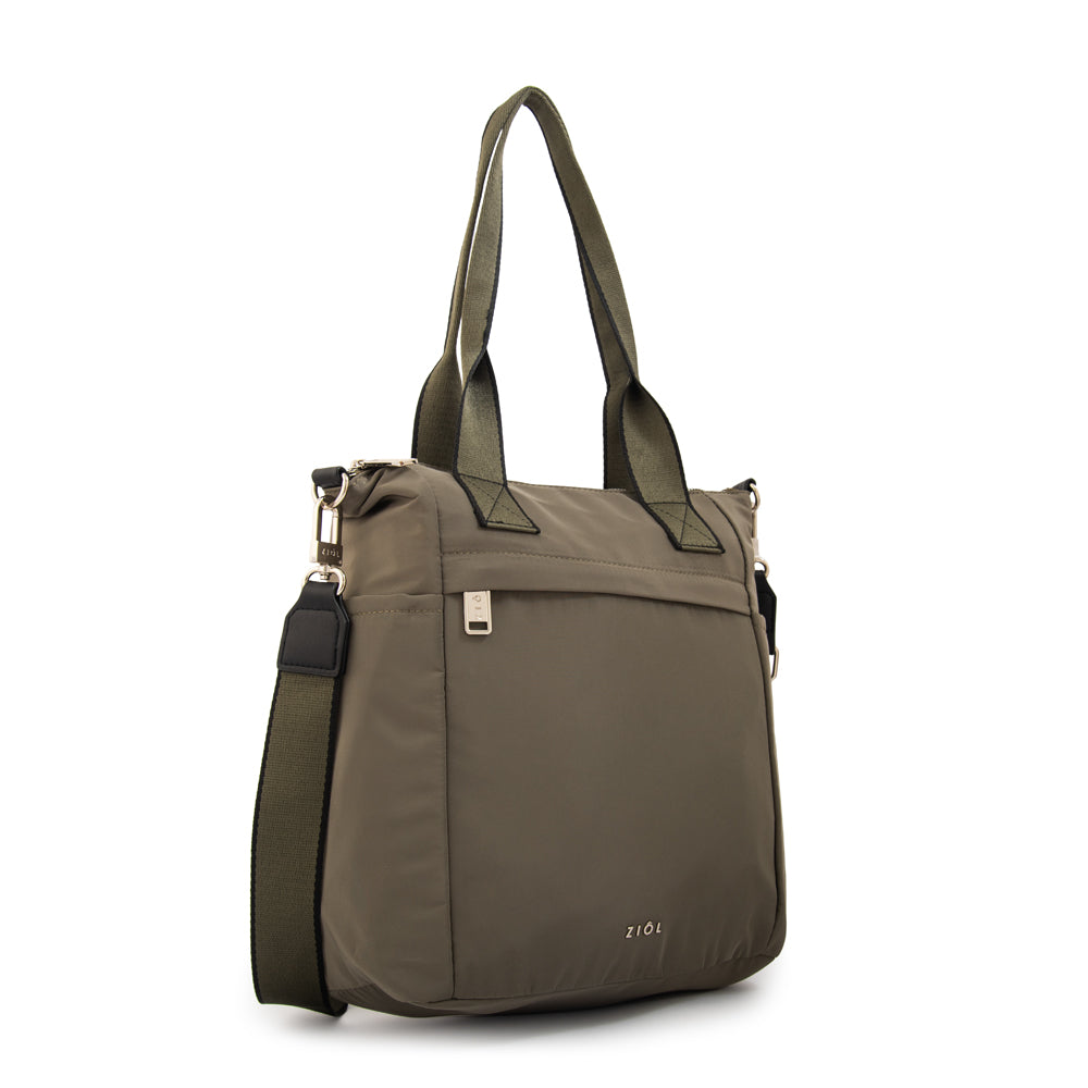 Cartera tote fiona grande verde oliva