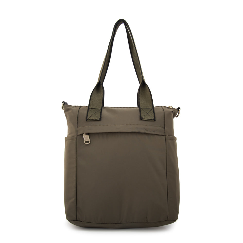 Cartera tote fiona grande verde oliva
