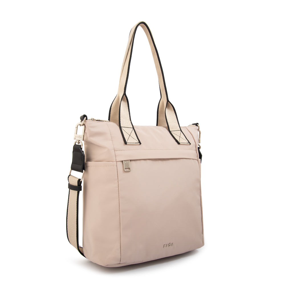 Cartera tote fiona grande blanco crudo