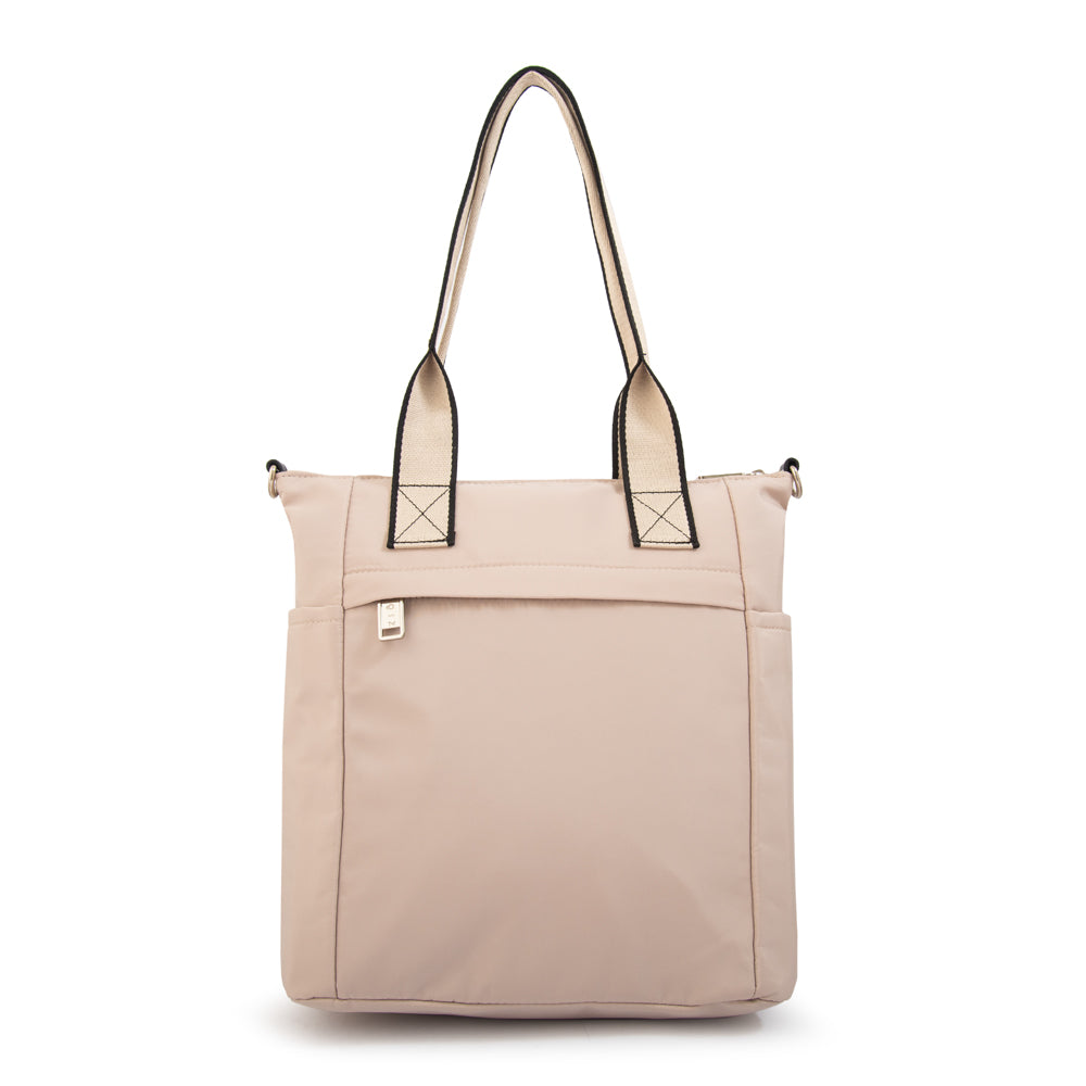Cartera tote fiona grande blanco crudo