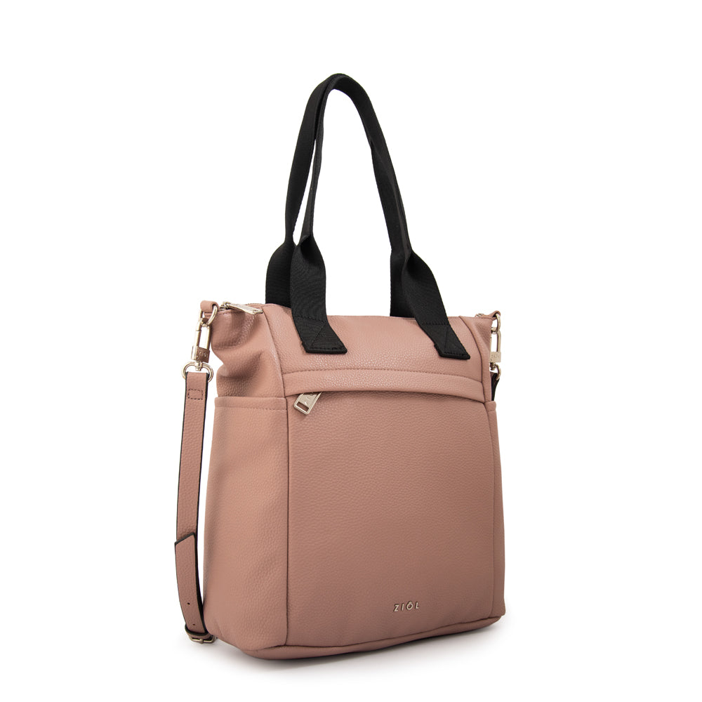 Cartera tote fiona grande rosa viejo