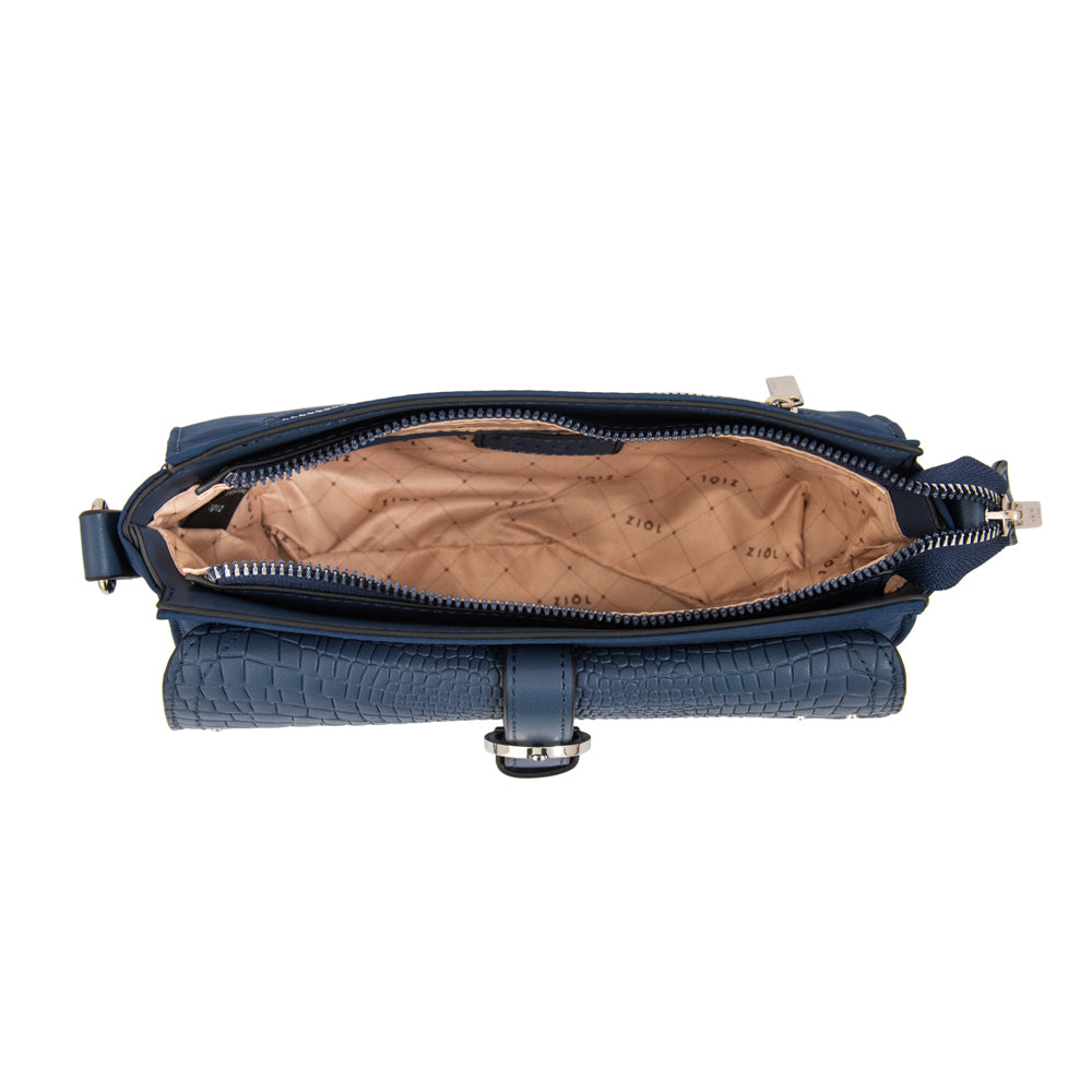 Cartera bandolera lucrecia pequeña azul