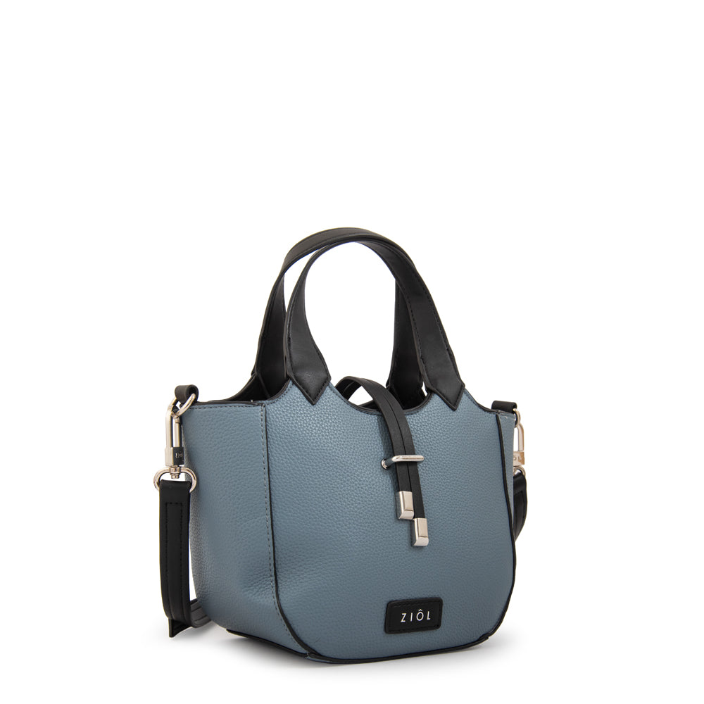 Cartera tote boa pequeña denim