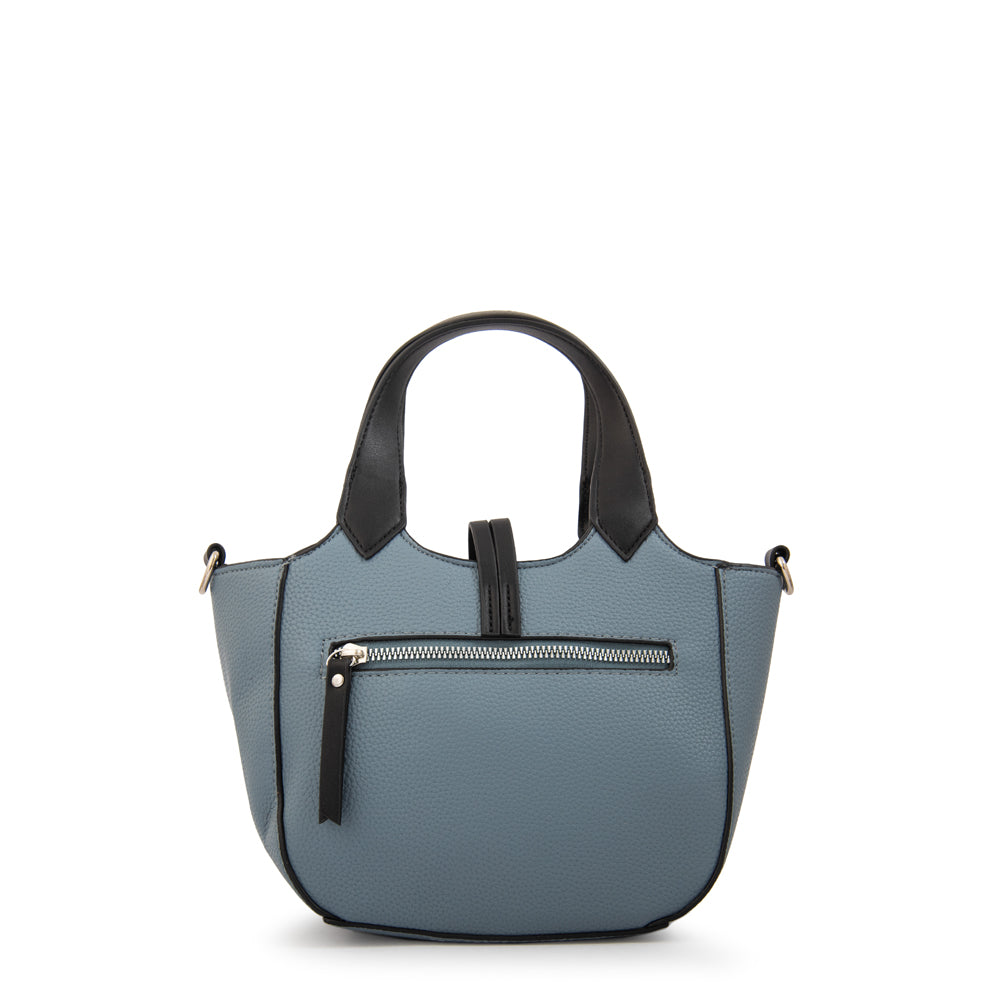 Cartera tote boa pequeña denim