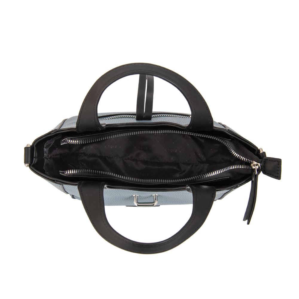 Cartera tote boa pequeña denim