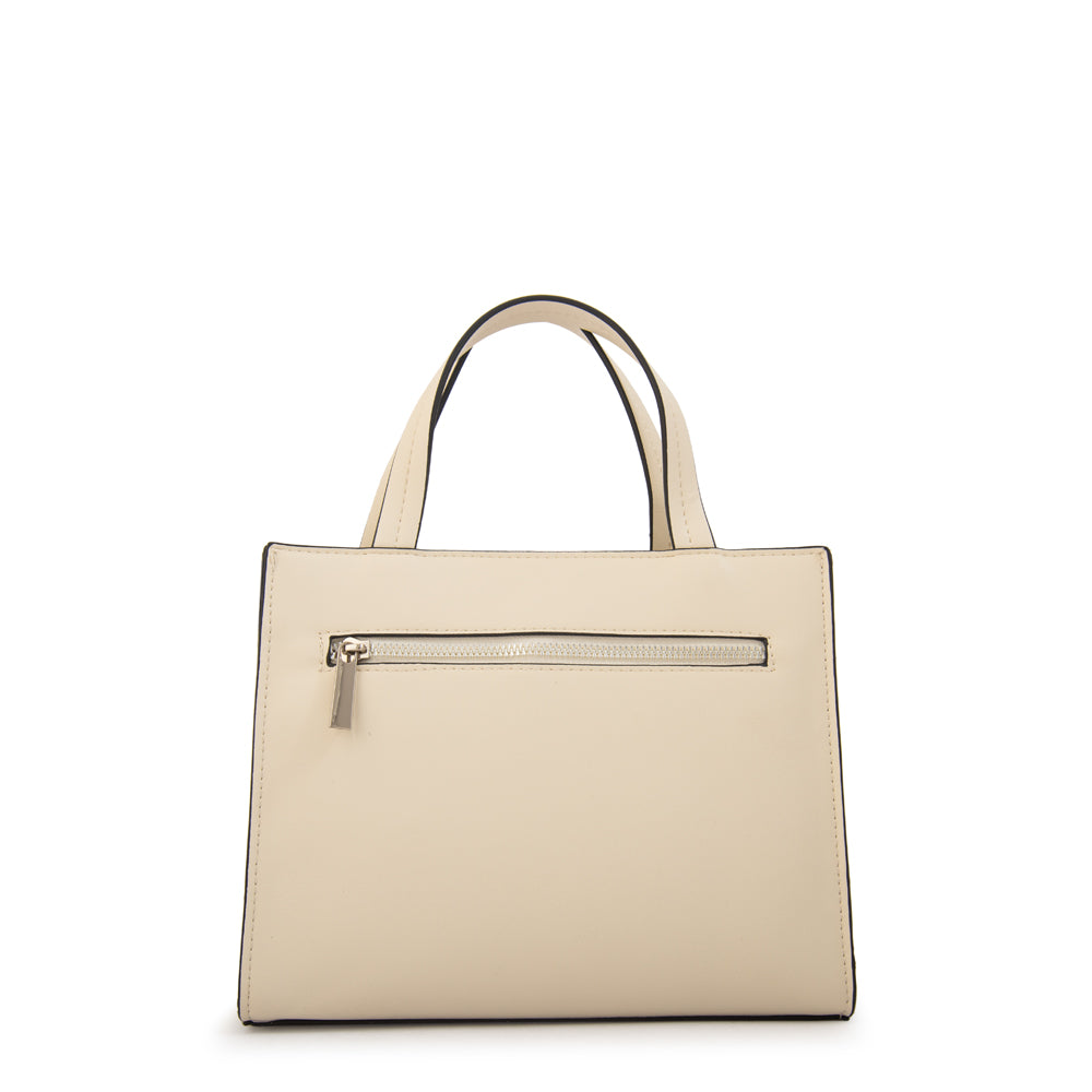 Cartera tote airi pequeña blanco crudo