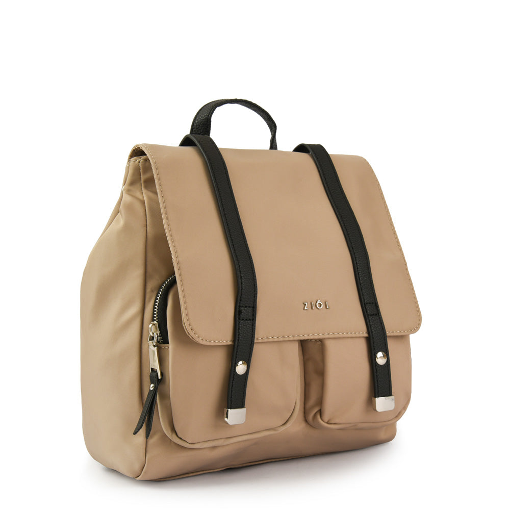 Mochila con tapa erzurum mediana taupe