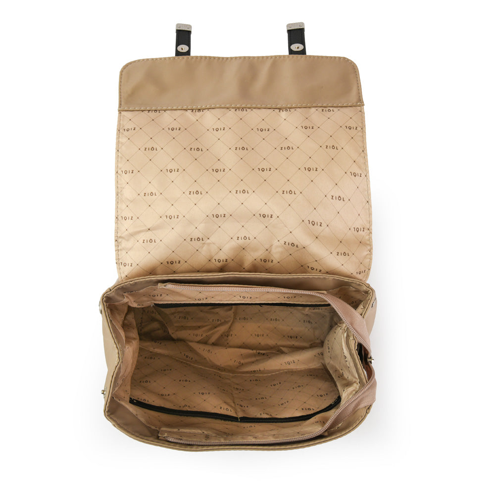 Mochila con tapa erzurum mediana taupe
