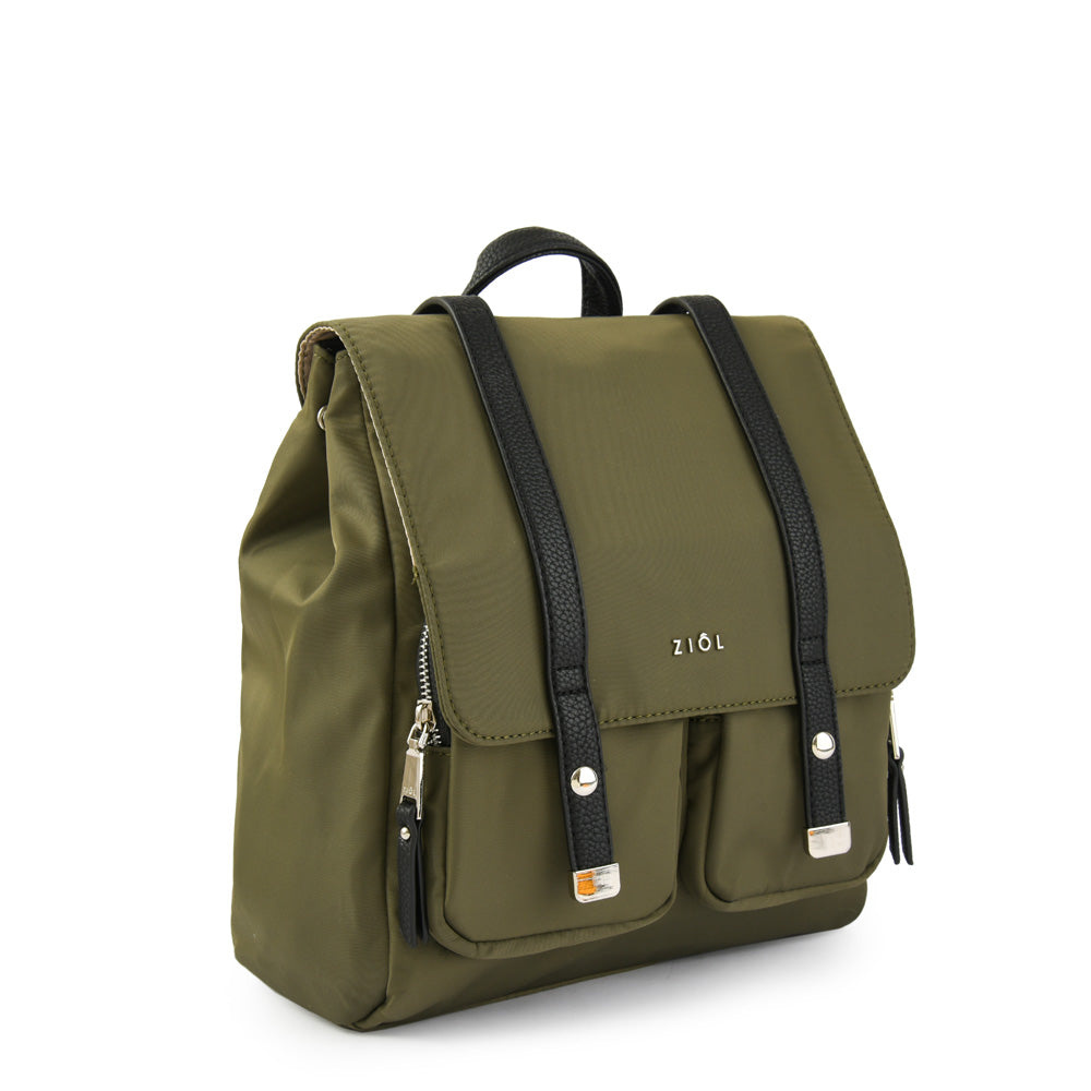 Mochila con tapa erzurum mediano verde oliva
