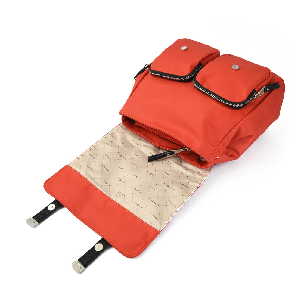 Erzurum Mochila Con Tapa Mediano Rojo